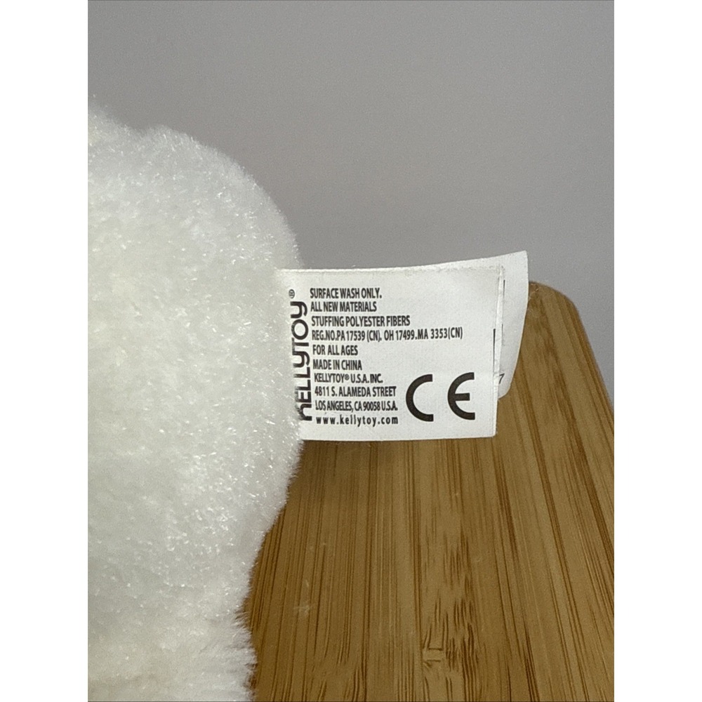 Kelly Toy Baby Lamb Rattle Cream With Embroidered Eyes‎ Plush Stuffed Animal 12" - Picture 7 of 10